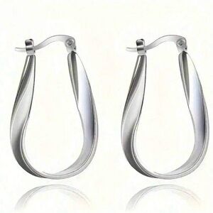 NEW!! Sterling SilverTwisted Hoop Earrings